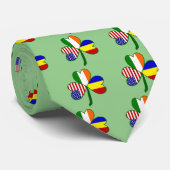 Roemeense Vlag Klaver Stropdas (Opgerold)