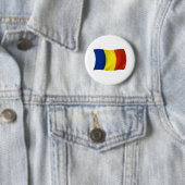 Roemeense Vlag Knop Ronde Button 5,7 Cm (In situ)