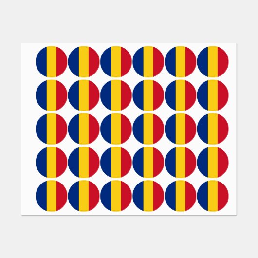 Roemeense vlag labels (Vel)