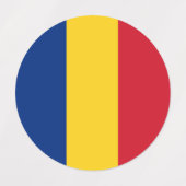 Roemeense vlag labels (Design 2)