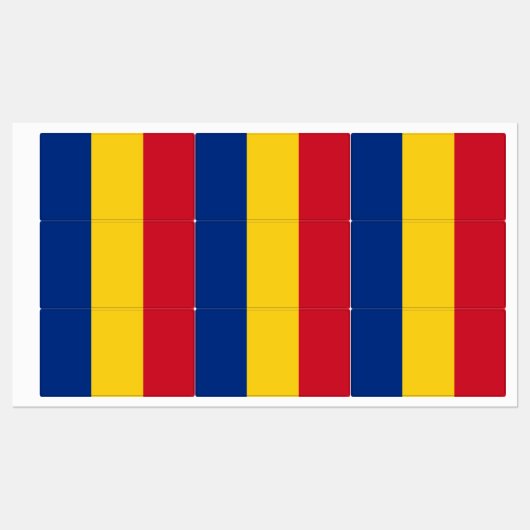 Roemeense vlag labels (Vel)