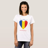 Roemeense Vlag Liefje T-Shirt (Voorkant volledig)