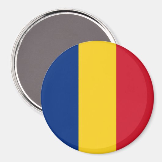 Roemeense vlag magneet (Voorkant / Achterkant)