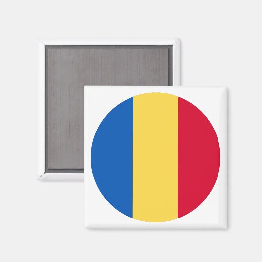 Roemeense vlag magneet (Voorkant / Achterkant)