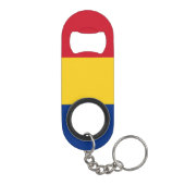 Roemeense vlag mini flessenopener (Achterkant)