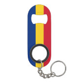 Roemeense vlag mini flessenopener (Achterkant)