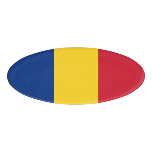 Roemeense vlag naambadge (Voorkant)