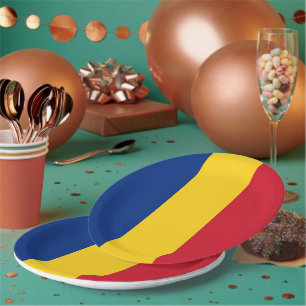 Roemeense vlag papieren bordje