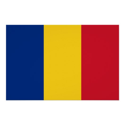 Roemeense vlag perfect poster (Voorkant)