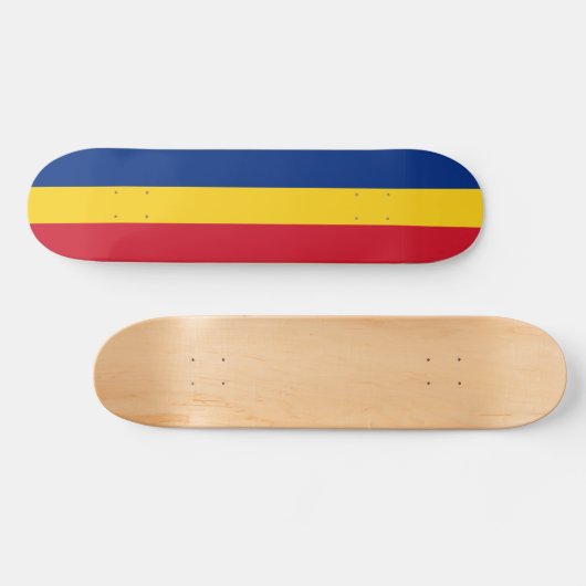 Roemeense vlag persoonlijk skateboard (Horizontaal)