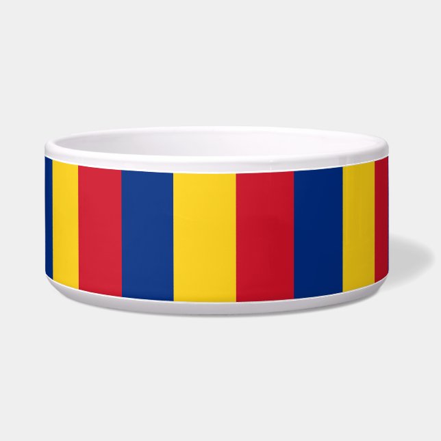 Roemeense vlag Pet Bowl Voerbakje (Links)
