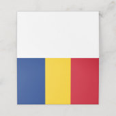 Roemeense vlag plaatskaartje (Buitenkant ongevouwen)