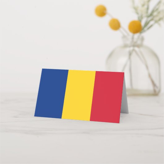 Roemeense vlag plaatskaartje (Voorkant)