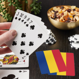 Roemeense vlag pokerkaarten