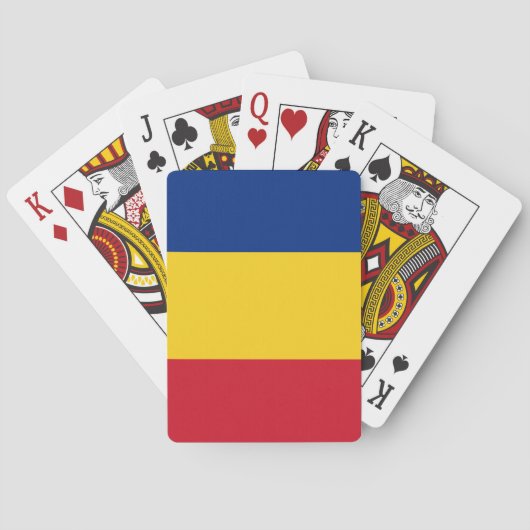 Roemeense vlag pokerkaarten (Achterkant)