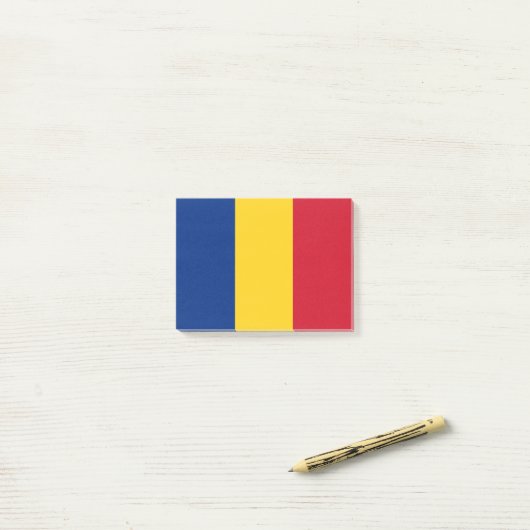 Roemeense vlag post-it® notes (Op bureau)