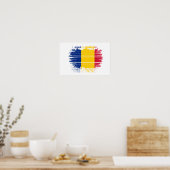Roemeense vlag poster (Keuken)