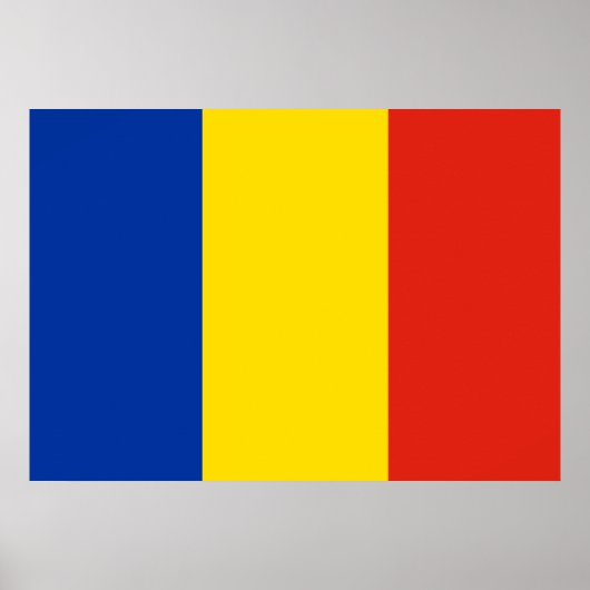 Roemeense vlag poster (Voorkant)