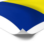 Roemeense vlag — Poster afdrukken (Hoek)