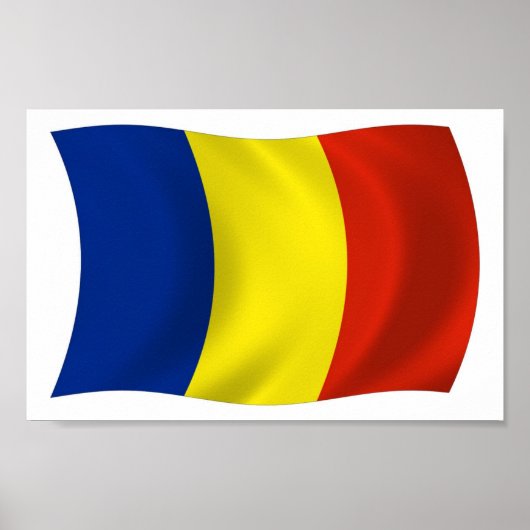 Roemeense vlag — Poster afdrukken (Voorkant)
