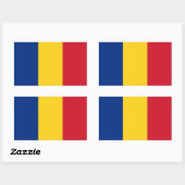 Roemeense vlag rechthoekige sticker (Vel)