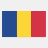 Roemeense vlag rechthoekige sticker (Voorkant)