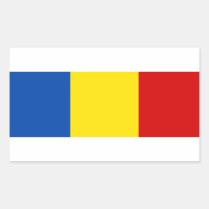 Roemeense vlag rechthoekige sticker