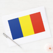 Roemeense vlag rechthoekige sticker (Envelop)