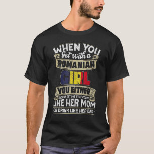 Roemeense vlag Romaanse Mannen en vrouwen T-shirt