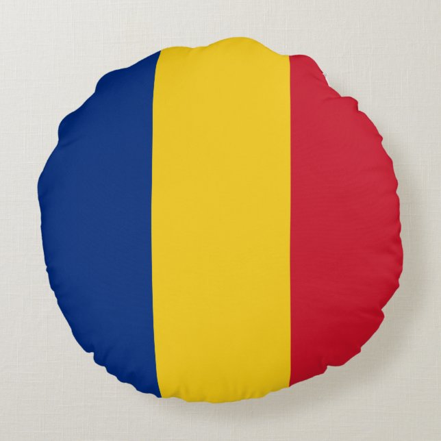 Roemeense vlag rond kussen (Achterkant)