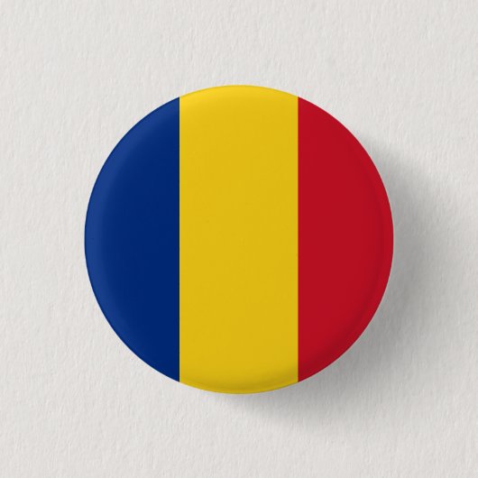 Roemeense vlag ronde button 3,2 cm (Voorkant)