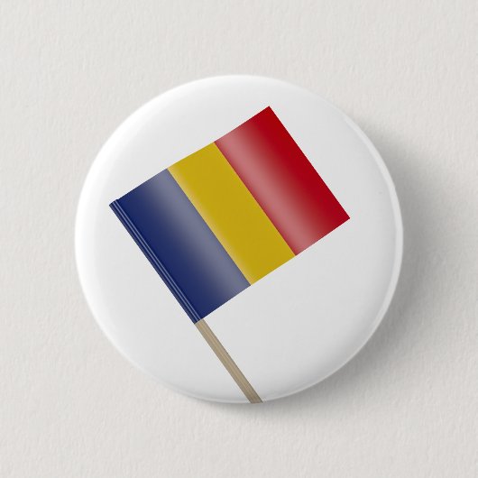 Roemeense vlag ronde button 5,7 cm (Voorkant)