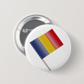 Roemeense vlag ronde button 5,7 cm (Voorkant /achterkant)