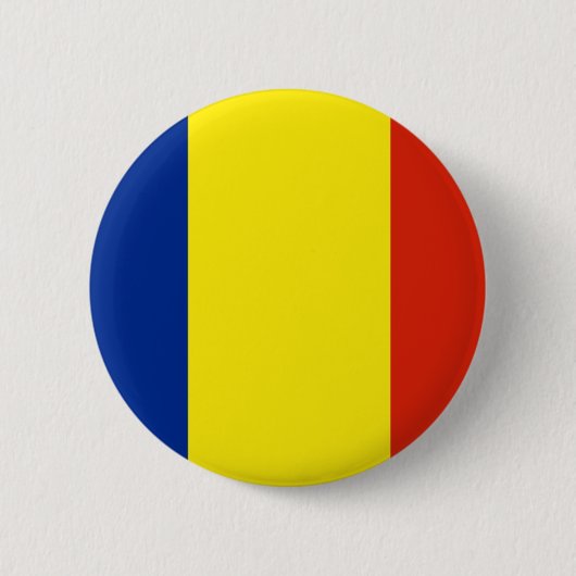 Roemeense vlag ronde button 5,7 cm (Voorkant)