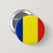 Roemeense vlag ronde button 5,7 cm (Voorkant /achterkant)