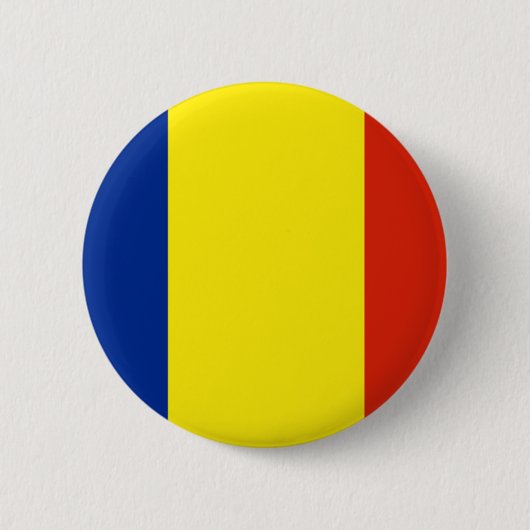 Roemeense vlag ronde button 5,7 cm (Voorkant)