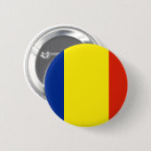 Roemeense vlag ronde button 5,7 cm (Voorkant /achterkant)