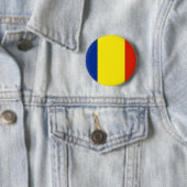 Roemeense vlag ronde button 5,7 cm (In situ)
