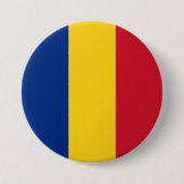 Roemeense vlag ronde button 7,6 cm (Voorkant)