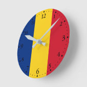 Roemeense vlag ronde klok (Hoek)