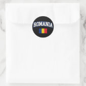Roemeense vlag ronde sticker (Tas)