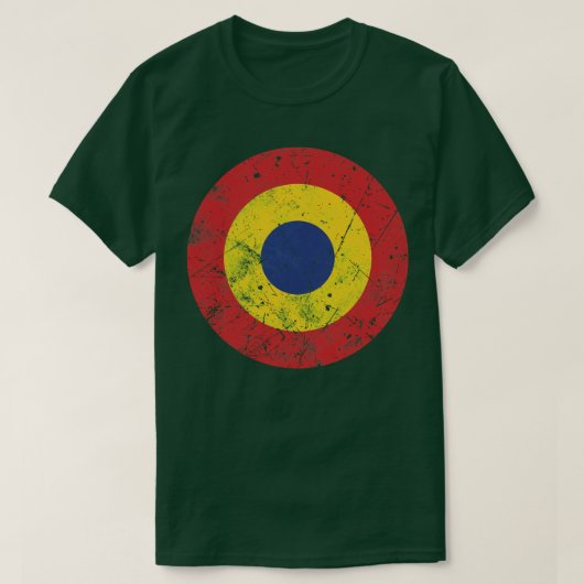 Roemeense vlag Roundel T-shirt (Design voorkant)