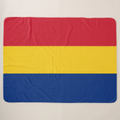 Roemeense vlag sherpa deken (Voorkant (horizontaal))