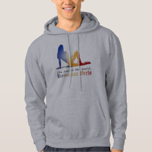 Roemeense vlag Silhouette Hoodie