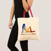 Roemeense vlag Silhouette Tote Bag (Voorkant (product))