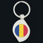 Roemeense vlag sleutelhanger<br><div class="desc">Patriottische vlag van Roemenië.</div>
