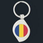Roemeense vlag sleutelhanger<br><div class="desc">Patriottische vlag van Roemenië.</div>
