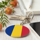 Roemeense vlag sleutelhanger (Zijkant)
