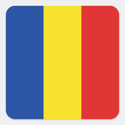 Roemeense Vlag Sticker (Voorkant)