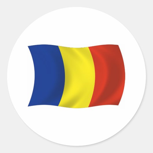 Roemeense Vlag Sticker (Voorkant)